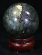 Flashy Labradorite Sphere - Great Color Play #32063-1